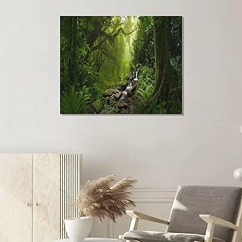 Amazon.co.jp: 絵画 大きな森の風景インテリア 絵画 ナショナル